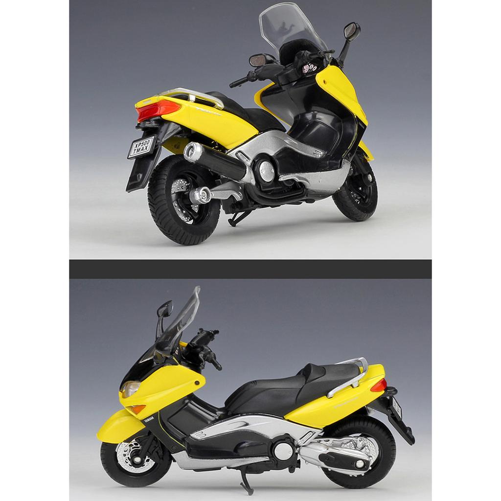 Масштаб 1/18 Welly 2001 YAMAHA XP500 TMAX Модель мотоцикла из сплава Литые под давлением металлические игрушечные транспортные средства Модель мотоцикла Высокая имитация Коллекция Детские подарки