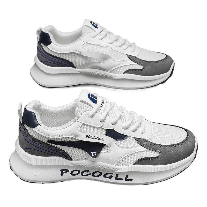 Men's Casual Sports Shoes 2025 Summer Fashion Thick-soled Sneakers New Men Mesh Breathable Man Outdoor Student Running Shoes