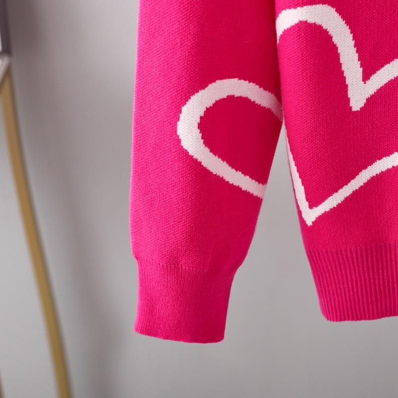 Осень-зима 2023, новый женский вязаный свитер, короткий кардиган с надписью «Love», куртка