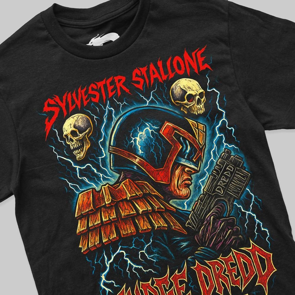 Футболка с принтом Судья Дредд Сталлоне Слай Рокки Бальбоа Фанский мерч Ретро фильмы