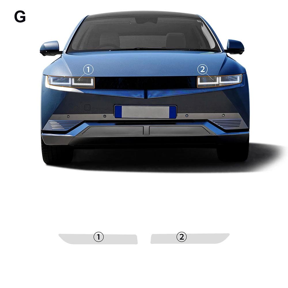 Для Hyundai IONIQ 5 Аксессуары Готовые автомобильные наклейки из PPF для защиты фар и зеркал заднего вида Прозрачные наклейки