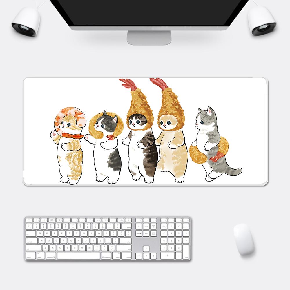 Cute Anime Mofusands Mousepad HD Printing Computer Gamers Locking Edge Nonslip Mouse Pad XXLxcm Keyboard PC Desk Pad