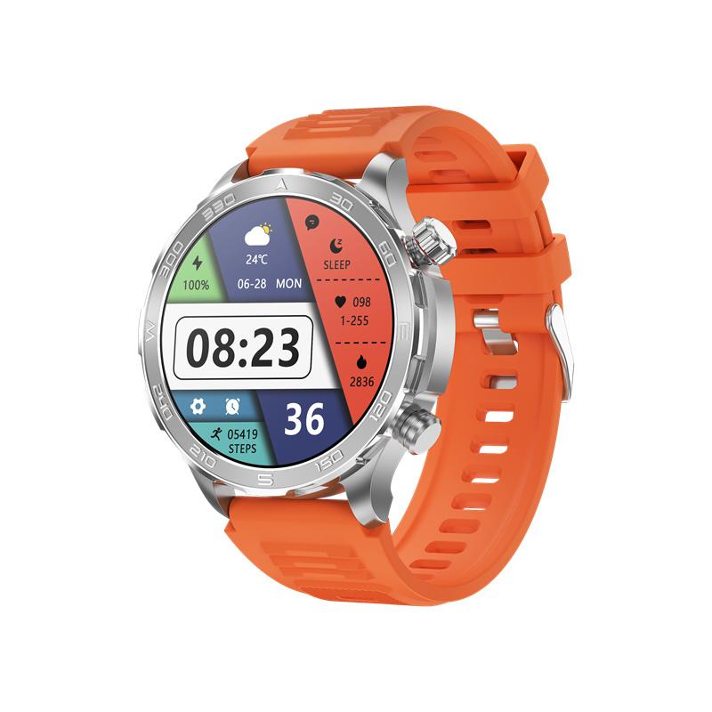 DK67 Мужские умные часы 1,5-дюймовый большой экран BT звонок Монитор сердечного ритма Отслеживание фитнеса для занятий спортом на открытом воздухе Беспроводная зарядка Смарт-часы