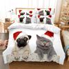 Christmas Animals Bedding Set Children Duvet Cover Set Fashion Quilt Cover Boys and Girls Christmas Comforter Cover Bedding Sets