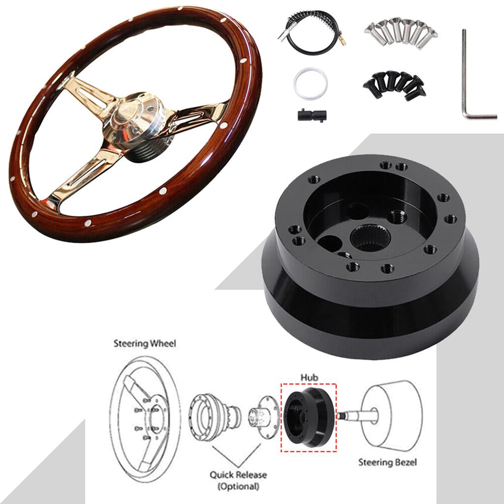 Адаптер ступицы рулевого колеса с полировкой на 5 и 6 отверстий для быстросъемной заготовки рулевого колеса Ididit Chevy