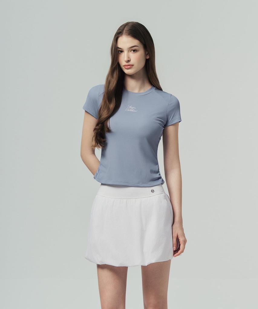 Мужская футболка SERGIO TACCHINI с рибаной, приталенная, с лентой в стиле "tide ribbon", с коротким рукавом (L.Индиго)