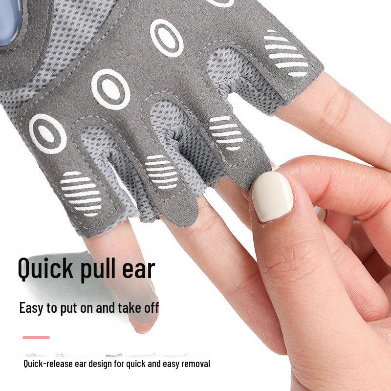Унисекс амортизирующие силиконовые перчатки для велоспорта - нескользящие, износостойкие, с полупальцами для фитнеса