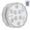 7cm/2.8in 16?Color LED Pool Light RGB Underwater Lamp with 24?Key Remote Control 10 Lamp Beads