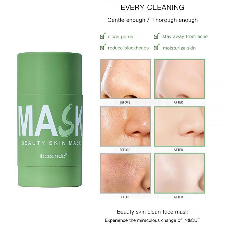 Твердая маска, увлажняющая грязевая маска, очищающая маска для лица против морщин с зеленым чаем/баклажанами