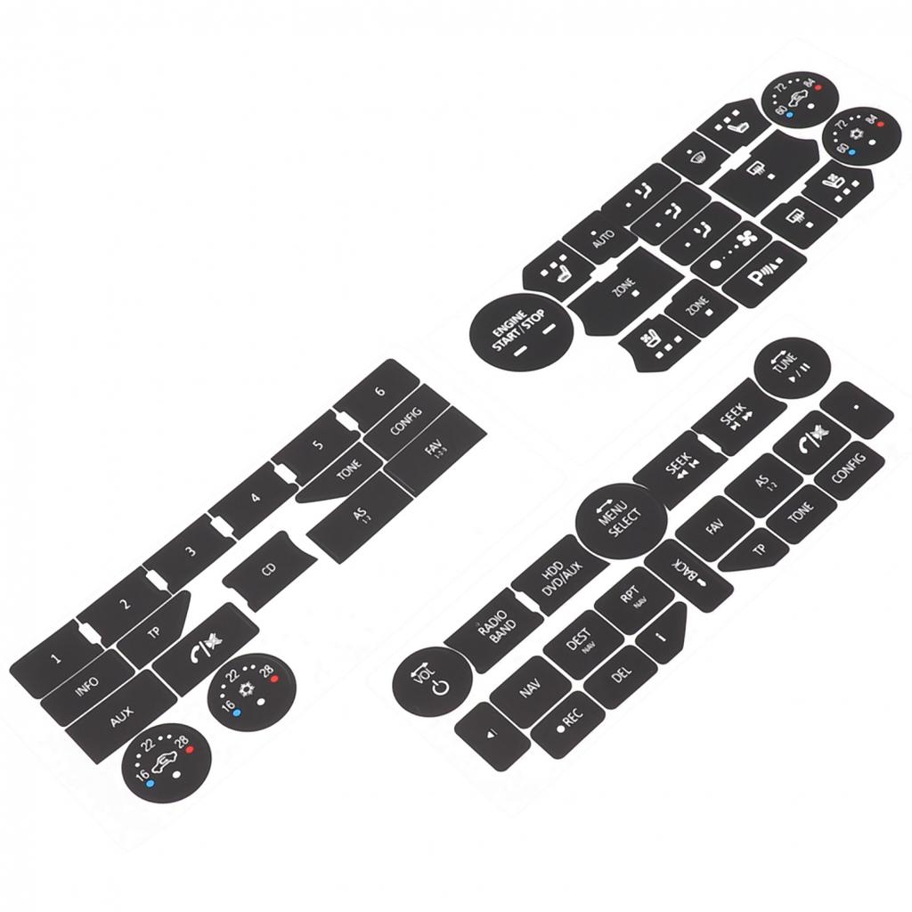 Черные ремонтные наклейки Климат-контроль Высококачественный винил