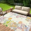 1pc Disney Duffy & Friends Flannel Pad with Non-Slip Backing - 12mm Thick Foldable Yoga Mat, Machine Washable Soft Polyester f