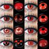 1 Pair Red Vampire Cosplay Contact Lenses For Eyes Halloween Coser Eye Makeup Lenses Beauty Students