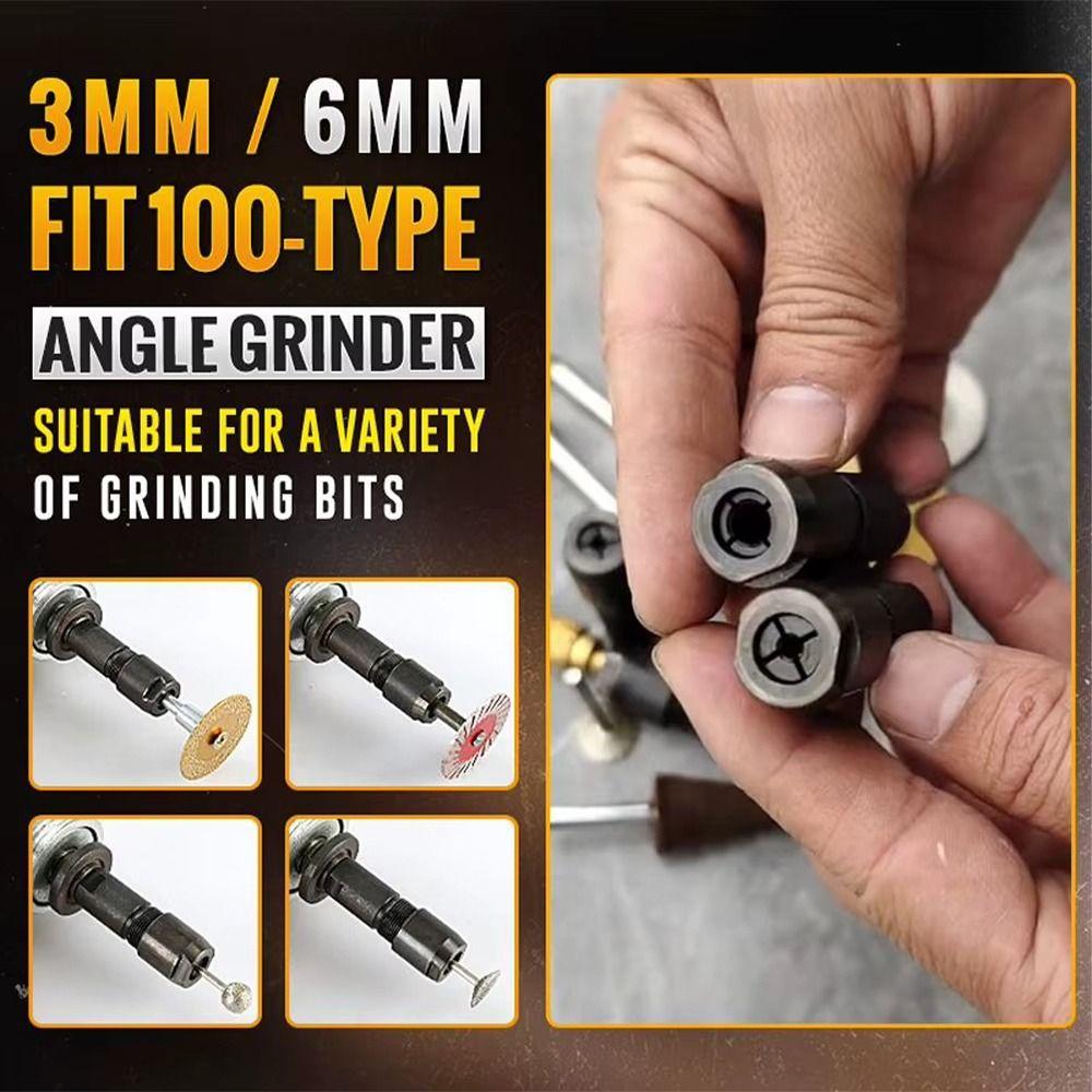 1Pcs Modified Angles Grinders Attachment 6/3mm Adapter Chuck  For 100-type Angle Grinder