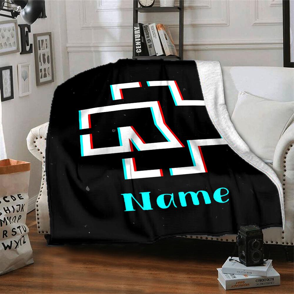 Rammstein Pattern Blanket Lightweight Blanket For Sofa Bed Travel Camping Living Room Office Sofa Chair And Bed Digital Printed Fleece Blanket With