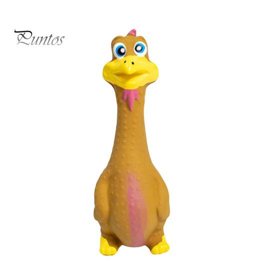 Latex Chicken Squeaky Dog Toy Funny Cartoon Duck Safe Non-Toxic Teething Toy Bite-Resistant Pet Interactive Toy Screaming Sound Pet Toys for Dogs