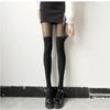 Sexy Women Tights Pantyhose Patchwork Sheer Black Thigh High Stockings Tights Women Female Hosidery Over Knee Stripe Pantyhose