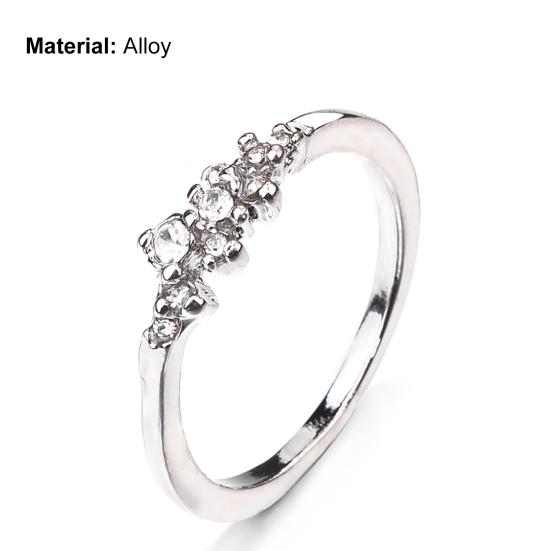 Женское кольцо с 9 стразами, геометрические украшения, красивое кольцо на палец