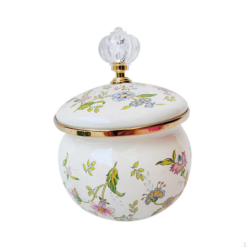 Элегантная эмалированная сахарница с герметичной крышкой для кухонного хранения