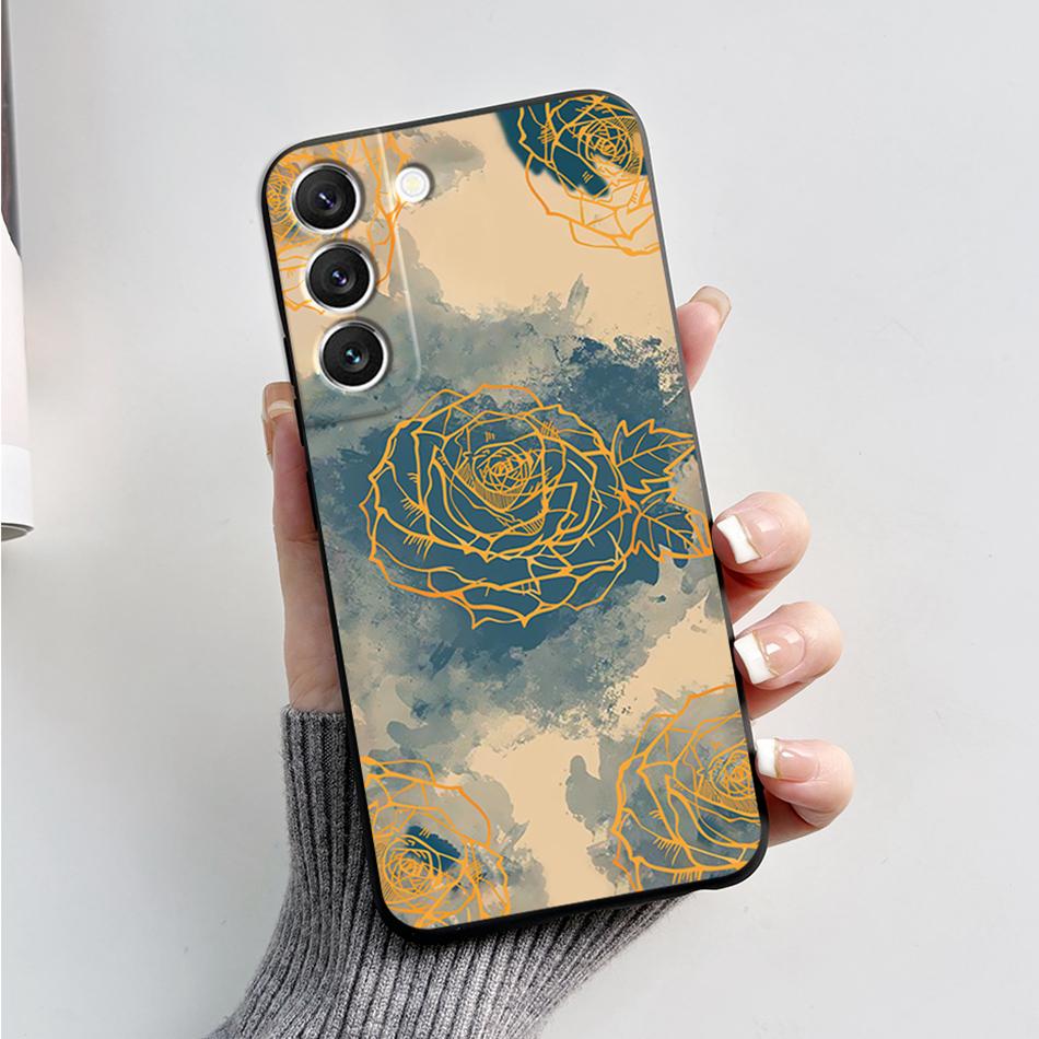 For Samsung Galaxy S22 S 22 Plus S22 Ultra S22+ Case Soft Slim Cute Bear Cartoon Frog Candy Painted Back Cover Funda Bumper Bags