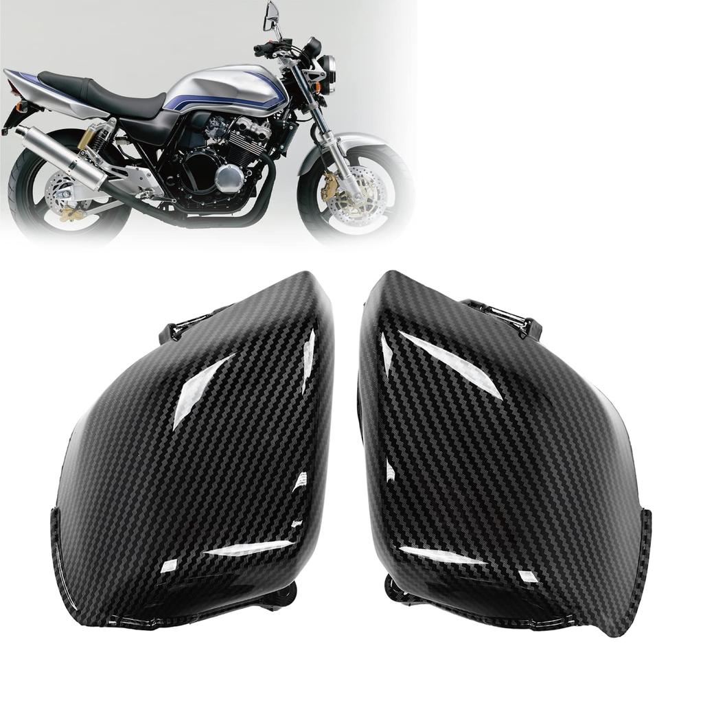 2 Pcs Carbon Fiber Style ABS Carburetor Side Cover Replacement for CB 400 CB400 VTEC 1999‑2007