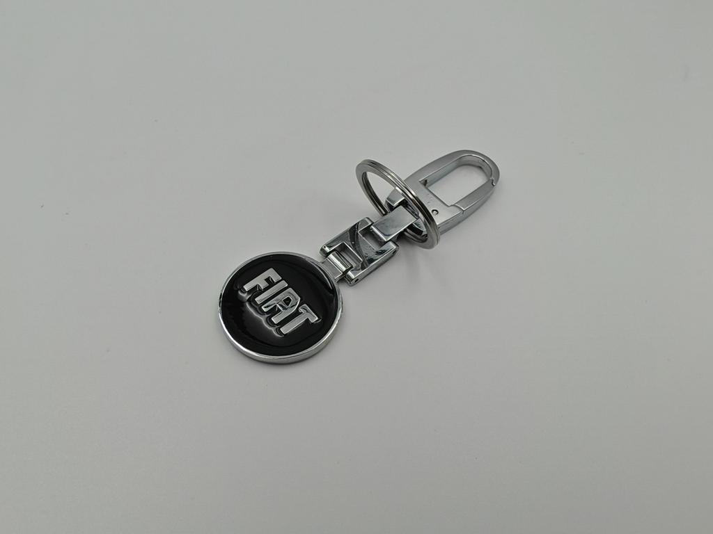 1PCS FIAT Badge Keychain Pendant Car Keyring Accessory FOR FIAT 500 Ducato Panda Grande Punto Tipo Abarth Pulse Strada 600 Doblo