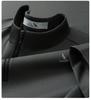 Half zip stand up collar design/high stretch fabric: Summer business casual drape men's light trendy short sleeved t-shirt