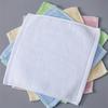 10 шт. Мягкие Впитывающие Хлопковые Полотенца для Лица и Рук, Квадратные, Трикотажное Полотно Ультратонкой Вязки, Клетчатый Узор в Белом, Голубом, Зеленом, Желтом, Розовом