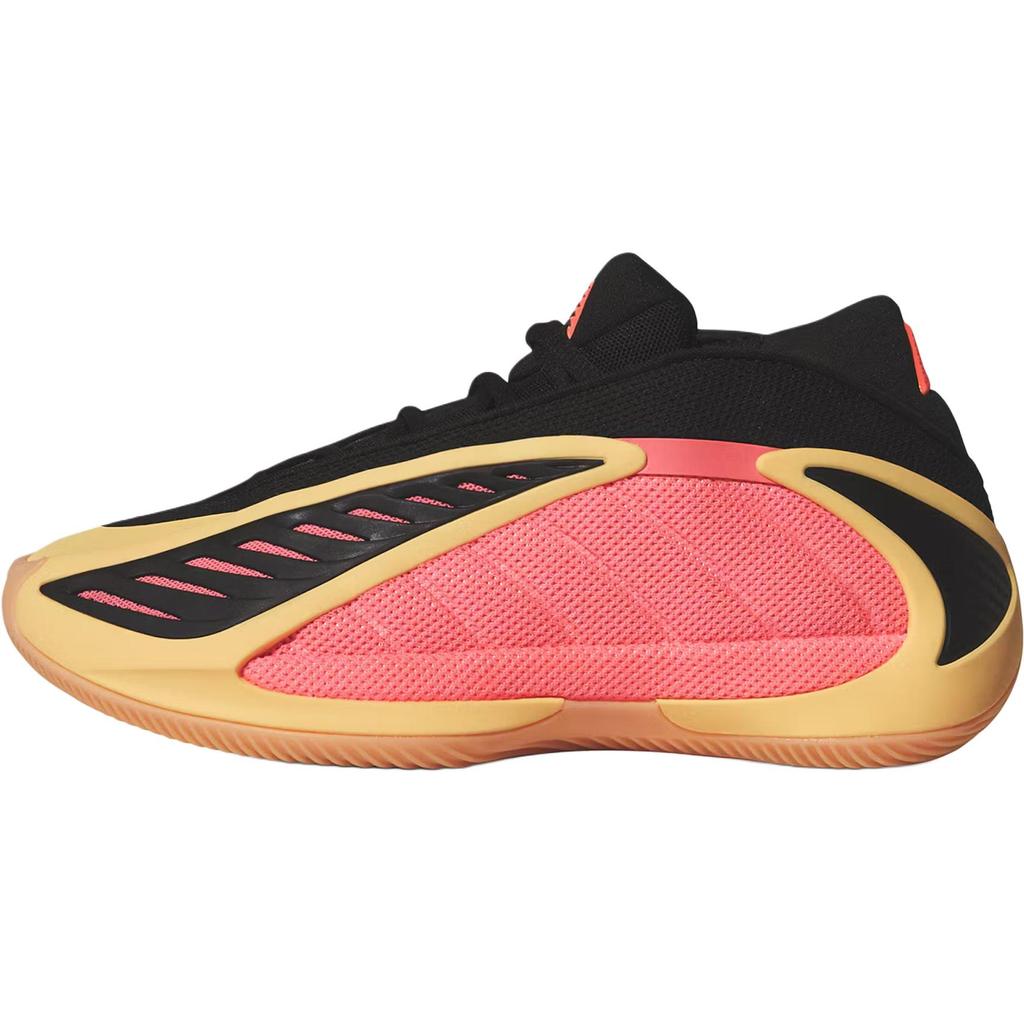 adidas AE2 Противоскользящие Устойчивые к истиранию Низкие Детские Баскетбольные Кроссовки Оранжево-Черные Подростковые JS3515