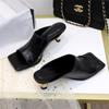 Square Head High-heeled Sandals Women Spring and Summer 2024 New Fashion Open-toed Thin-heeled Cool Slippers Outer Wear Women Summer