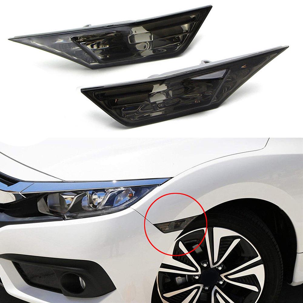 Led Signal Bulb Side Marker Light For HONDA CIVIC 2016 2017 2018 2019 2020 2021 White Smoked Amber Fender Side Leaf Lamps LEDMarker Lights Bulbs 7