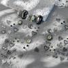 Серебристая лава Годовое кольцо Часы с вишневым циферблатом Часы Звездный взрыв Любовь График сердечного ритма Луна Звезда Линия Бант Линия Наклейки для дизайна ногтей Декали