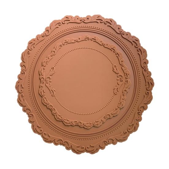 Подстаканник винтажный тисненый цветочный узор дизайн силиконовый многоцелевой коврик для посуды для защиты домашнего декора