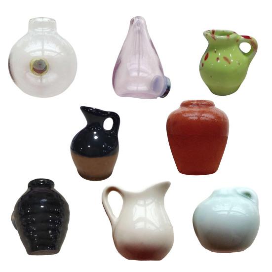 Керамическая ваза для цветов, магнит на холодильник, 3D-ваза с растениями, магнит на холодильник, домашний офис, кухонный шкафчик, мини-симуляция, ваза, украшение