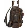 Handmade Vintage Buffalo Leather Backpack Multi Pockets Travel Bag For Men/Women