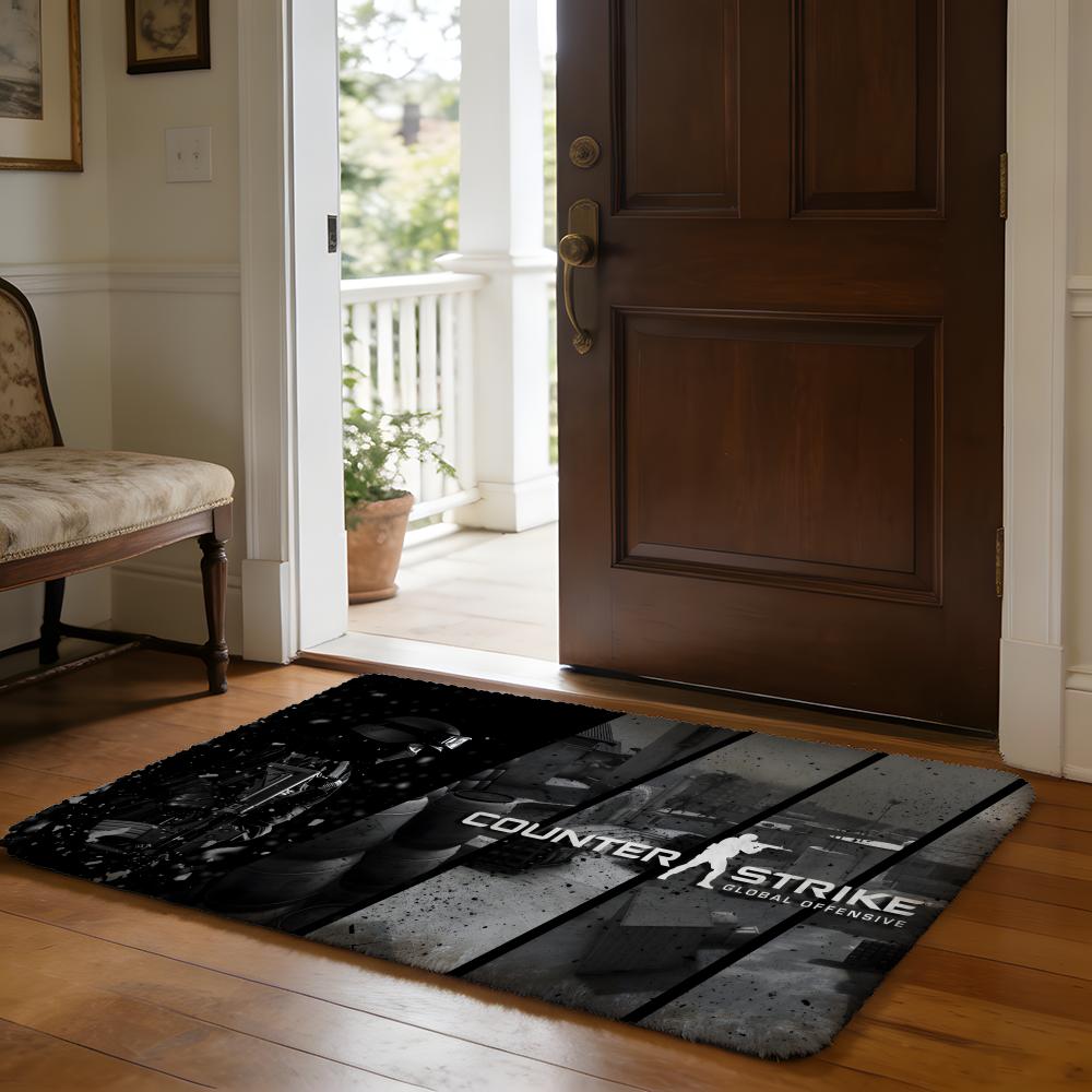 Hot Anime CCounterSStrike Floor Mat Soft Flannel Absorbent Mat Non-Slip Rug Home Bedroom Bathroom