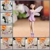 Purple Fairy Girl Miniature Winged Angel Flying Miniature Gift Flower Fairy Figurine  Desktop