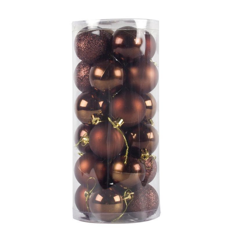 24 шт./Коробка Рождественские шары Рождественские елочные украшения Рождественские украшения для домашней вечеринки Рождественские подвесные подвески