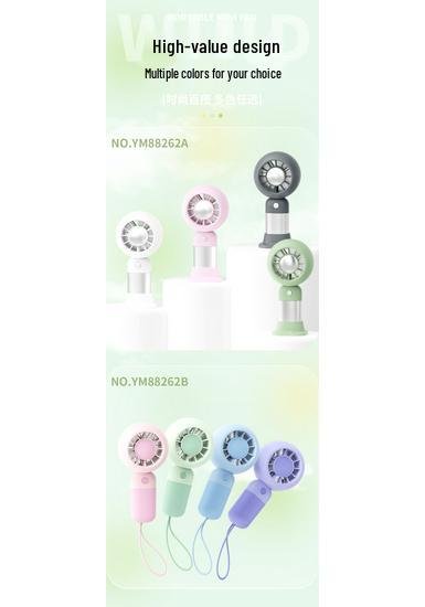 Cartoon USB Rechargeable Mini Fan with Phone Holder