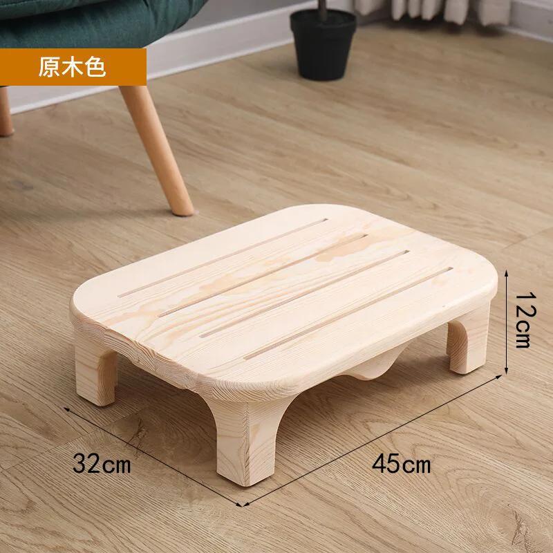 Деревянный табурет, низкая подставка для ног, офис, гостиная, подставка для ног, нескользящий детский табурет, деревянные табуреты для обуви, дом