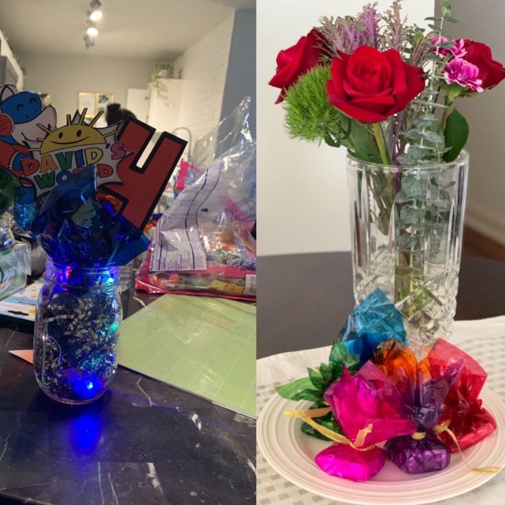 MUYYIKA Целлофан Цветной Целлофан 8 Цветов Набор из 120 Целлофановая Бумага Поделки DIY Украшения Упаковка Витраж Изготовление Альбома Выпускной Подарок