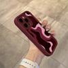 Винно-красный с красными бамбуковыми полосками Чехол для телефона для iPhone 17 16 15 14 13 12 11 Pro Max Air X XR XSMax 78 Plus MINI SE2 Мягкий чехол