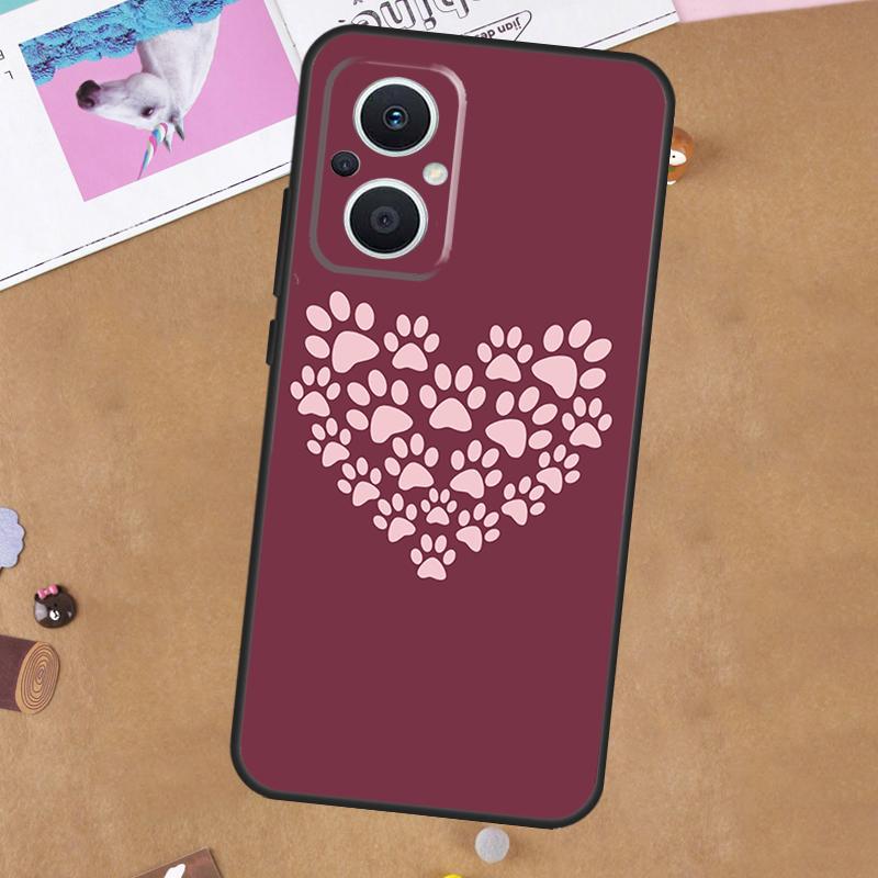 Лапки Кошки Собаки Для OPPO Reno 12 13 14 11 10 Pro 14F 13F 12F 11F 7 8 Lite 8T OPPO Find X9 X5 X6 X8 Pro Чехол