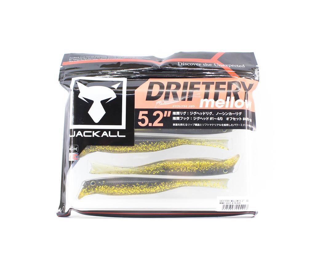 Jackall Мягкая приманка Drift Mellow 5.2 дюйма Mamo Gold & Black (5417)