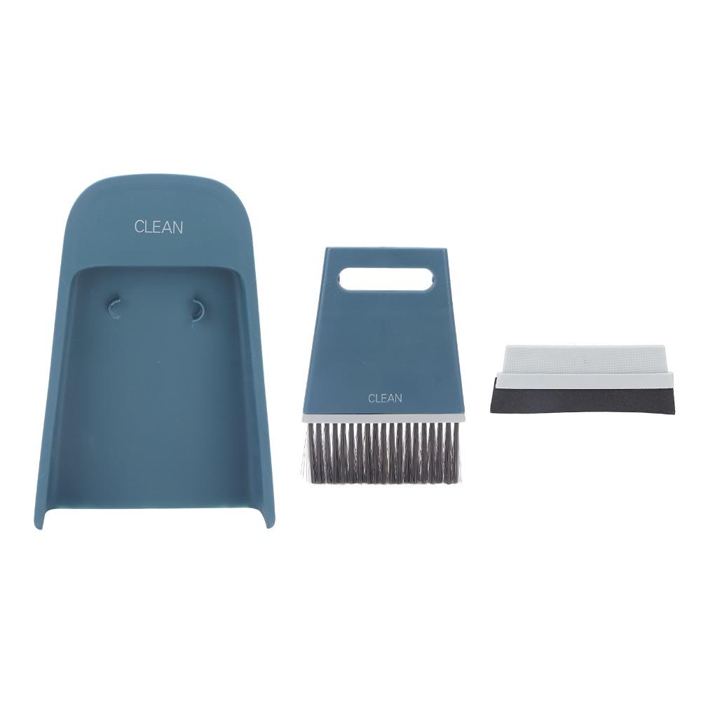 3-Piece Set PP Desktop Brush Dustpan Scraper Included Mini Broom Dustpan Set For Pet Cleaning