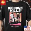 Произведение искусства Ice Nine Kills Разрезано пополам На пути к Хэллоуину 2025 Футболка Ограниченный выпуск Унисекс Футболка