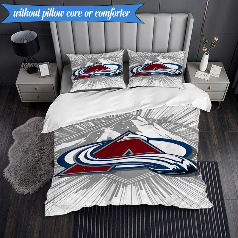3PCS Avalanche Team Spirit Bedding Set,Including 1pc Duvet Cover And 2pcs Pillowcases Perfect for Bedroom, Dormitory, Fan Christmas gift