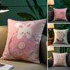 Food lovers Cartoon Cute Donuts Pillow Case Silky elegant Comfort Sofa Bed  Invisible zipper Beach pillowcase