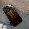 Чехол для телефона с закаленным стеклом и текстурой темного дерева для iPhone 17 16 Pro Max 15 14 13 12, жесткий задний чехол с защитой всей камеры