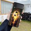 Роскошный чехол для Samsung Galaxy Z Flip 4 3 5G, черные жесткие чехлы для телефонов из ПК, модная задняя крышка ZFlip Funda I Love Football Shell Capa