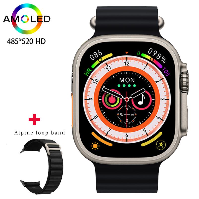 2023 Новые мужские смарт-часы HK10 AMOLED HD с высоким разрешением экрана и высокой частотой обновления, женские смарт-часы с защитой от влаги IP68, поддержкой Bluetooth, вызовов по NFC.